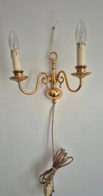 Koperen Wandlamp met Kapjes, Ophalen of Verzenden, Gebruikt, Metaal, Klassiek