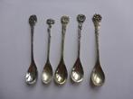 verzilverde bloemenlepeltjes., Antiek en Kunst, Ophalen of Verzenden