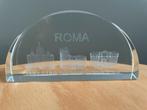 Souvenir van Rome in een halve cirkel in 3D gegraveerd glas, Overige typen, Ophalen of Verzenden, Zo goed als nieuw