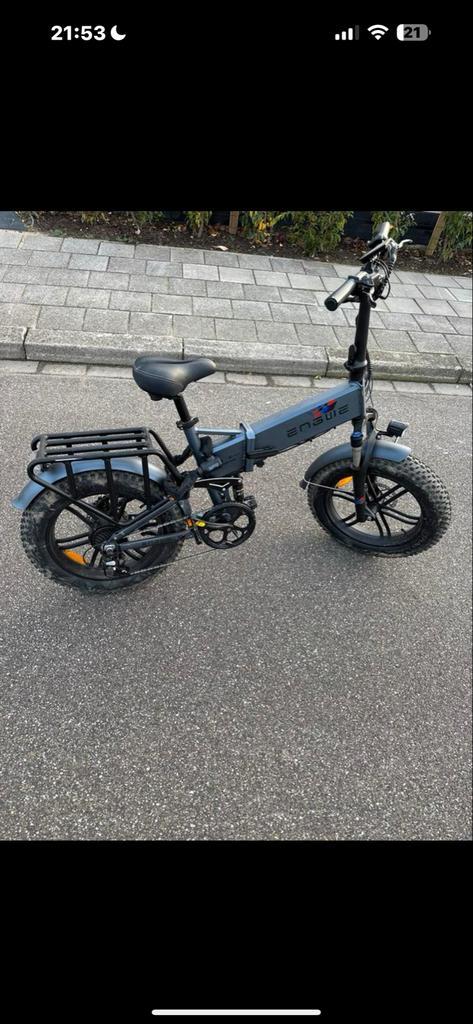 Engwe Engine PRO Elektrische Vouwfiets Grijs, Fietsen en Brommers, Elektrische fietsen, Zo goed als nieuw, Overige merken, Minder dan 47 cm