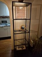 Metalen kast met glazen platen, Ophalen, Gebruikt, Minder dan 150 cm, Metaal