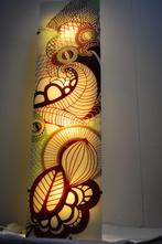 Ikea GYLLEN lamp Vintage jaren 90 style   95 x 26 cm, Ophalen, Zo goed als nieuw, Glas, Vintage Ikea stijl ,uit de jaren 90