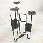 Vintage brutalist Kandelaar, jaren '60, Brons mid century, Ophalen of Verzenden, Koper of Brons