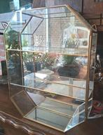 Vintage Vitrinekast messing verguld 24 kt goud handgemaakt, Ophalen of Verzenden