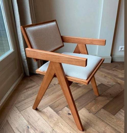 Japandi eetkamerstoelen eettafel stoelen - eiken hout, Huis en Inrichting, Stoelen, Nieuw, Vijf, Zes of meer stoelen, Hout, Bruin