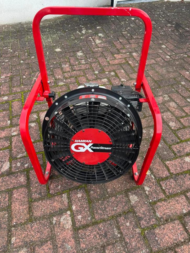 Overdruk ventilator RamFan, Honda GX200 motor, Doe-het-zelf en Verbouw, Ventilatie en Afzuiging, Zo goed als nieuw, Ventilator