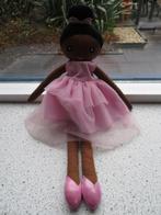 Pop met bruin velletje in roze jurk ballerina ballet Zeeman, Kinderen en Baby's, Ophalen of Verzenden, Zo goed als nieuw, Overige typen