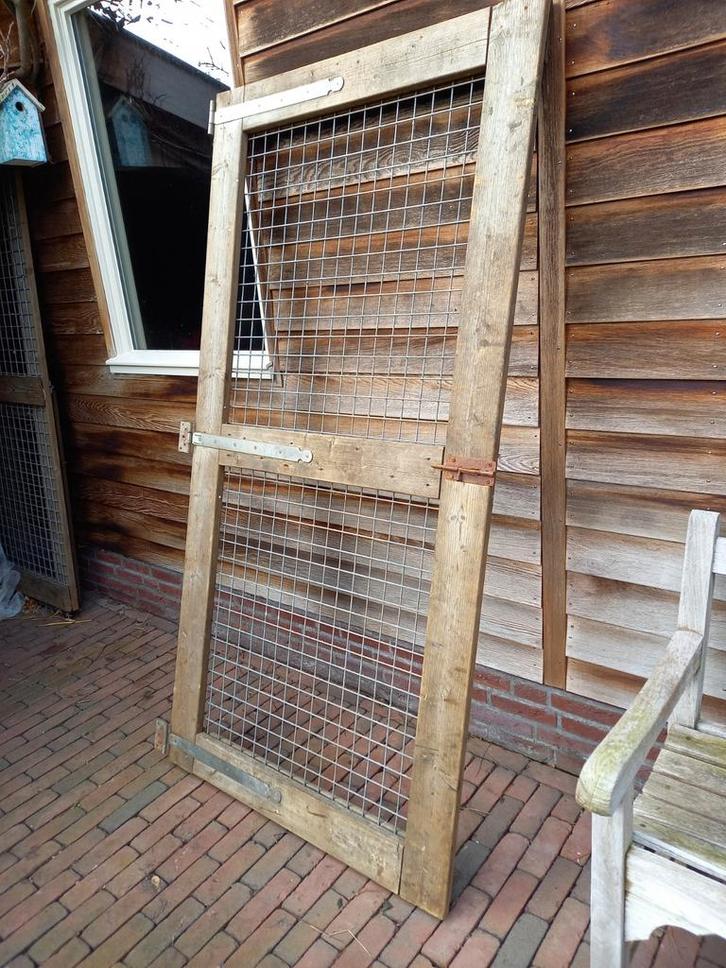 Dieren verblijf of tuin poort, Tuin en Terras, Tuinpoorten, Draaipoort, Hout, 150 tot 200 cm, 100 tot 150 cm, Ophalen