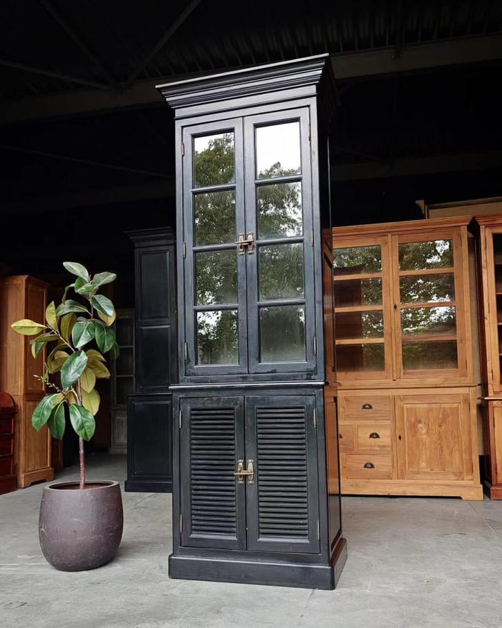 Eichholtz Vitrinekast | Franse stijl Buffetkast | #2298, Huis en Inrichting, Kasten | Buffetkasten, Gebruikt, 200 cm of meer, 50 tot 100 cm