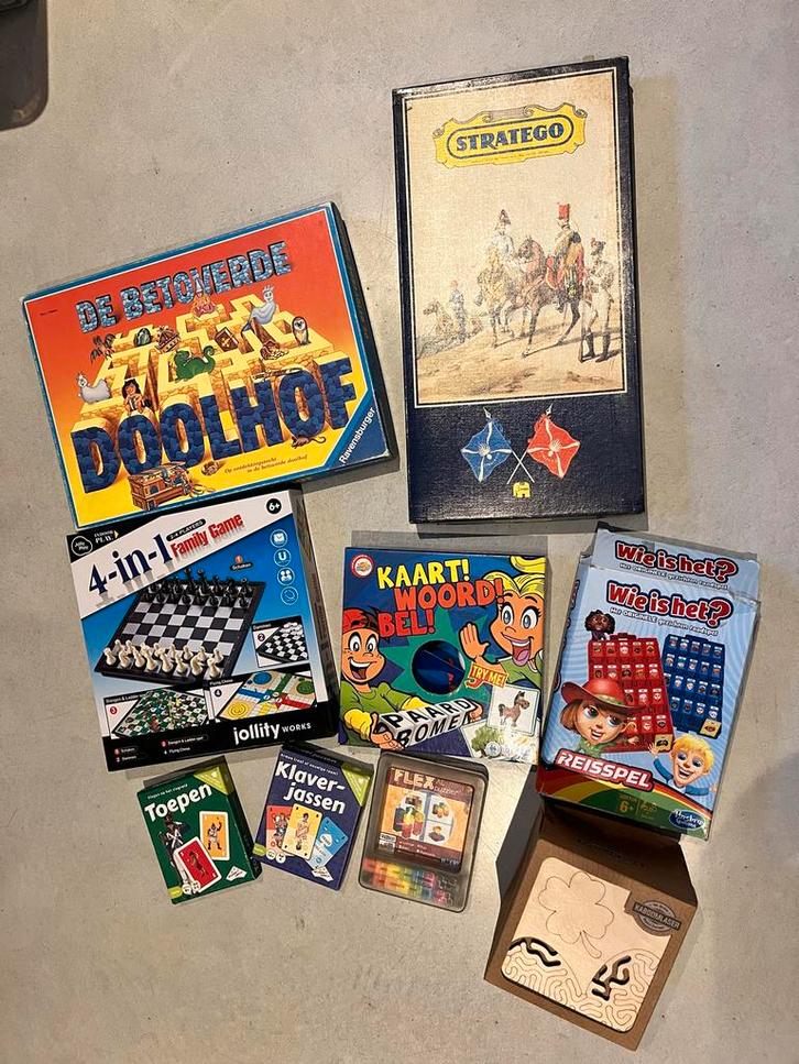 Diverse gezelschapsspellen, Hobby en Vrije tijd, Gezelschapsspellen | Bordspellen, Zo goed als nieuw, Ophalen