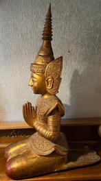 Thaise Thepphanom, bladgoud op rode bole, tempelafkomst, Huis en Inrichting, Ophalen