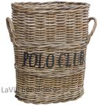 Rieten paraplumand met tekst Poloclub, Ophalen of Verzenden, Nieuw, Rechthoekig, Riet