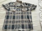 Blauw grijs overhemd korte mouw maat XL, Onbekend, Blauw, Ophalen of Verzenden, Zo goed als nieuw