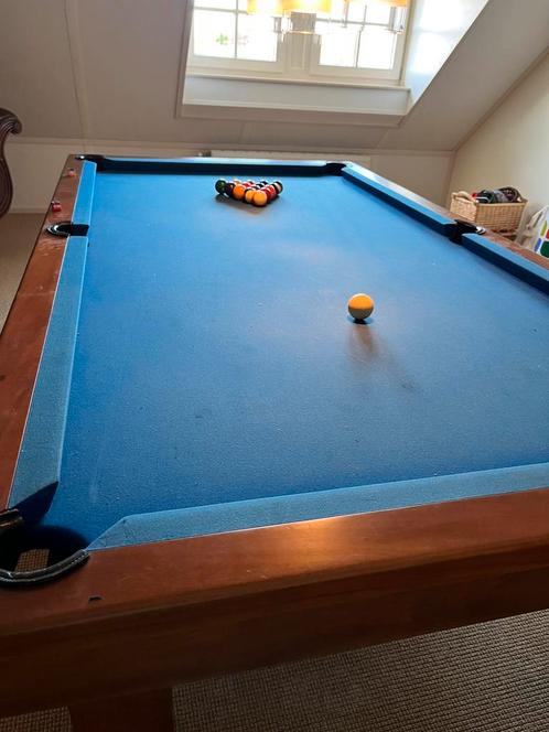 Poolbiljart chevillotte biljart, Sport en Fitness, Biljarten en Poolen, Zo goed als nieuw, Biljarttafel, Ophalen