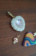 9 karaat gouden gem skull hanger met robijn, Sieraden, Tassen en Uiterlijk, Kettinghangers, Ophalen of Verzenden, Zo goed als nieuw