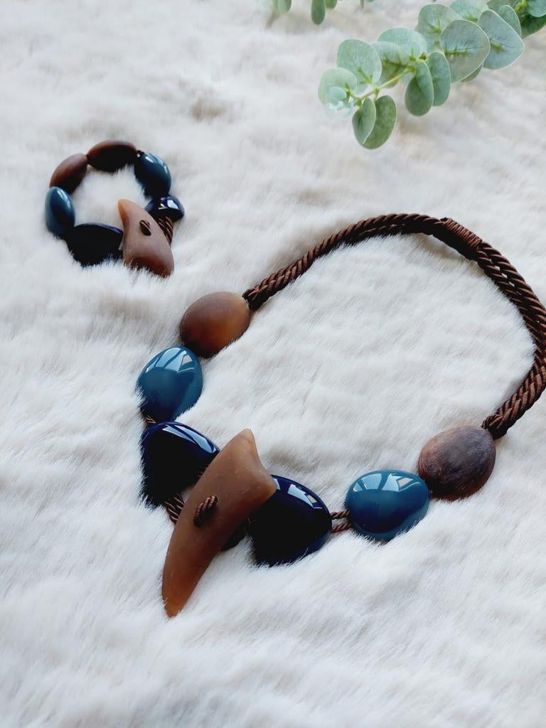 Zsiska armband en ketting, Ophalen of Verzenden, Zo goed als nieuw, Overige kleuren, Overige materialen