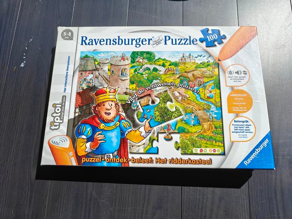tiptoi  Interactieve Puzzel – Het Ridderkasteel, Ophalen of Verzenden, Meer dan 50 stukjes, Gebruikt