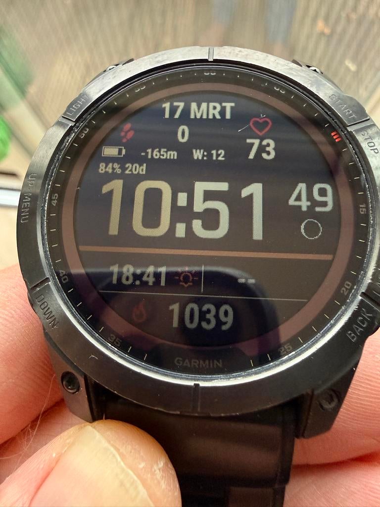 Garmin Fenix 7X Sapphire Solar Smartwatch met extra bandjes, Gebruikt, Zwart, Ophalen of Verzenden, Waterdicht