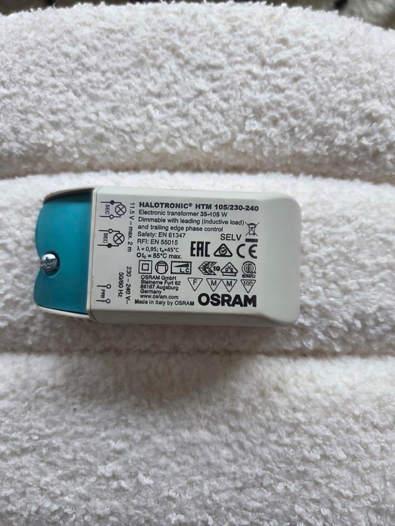 Osram HALOTRONIC HTM 105/230-240 12V Transformator, Ophalen of Verzenden