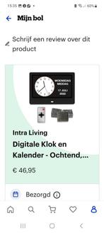 Digitale Klok & Kalender voor Senioren/Dementie - Zwart, Ophalen, Nieuw, Digitaal, Wekker of Tafelklok