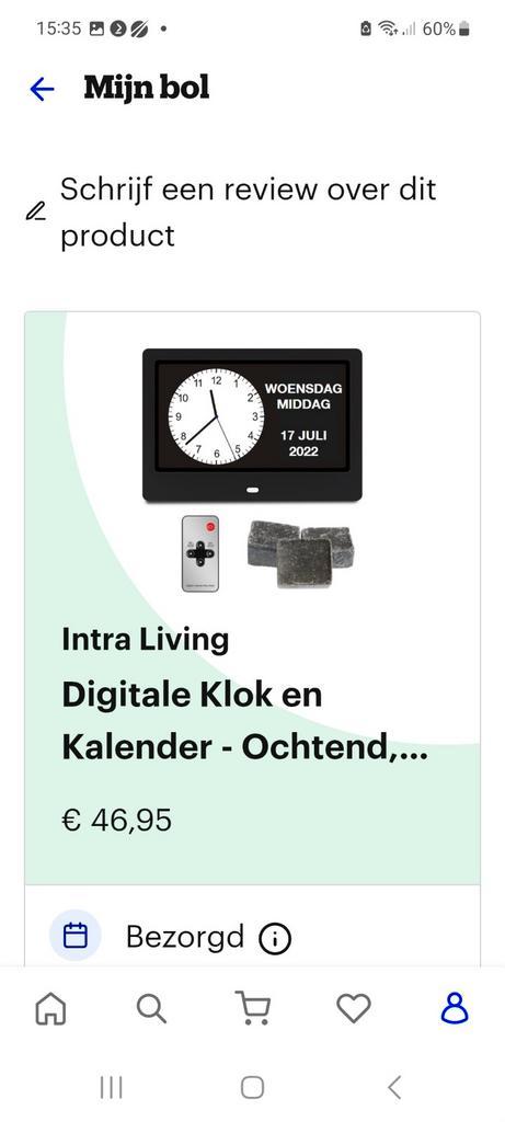 Digitale Klok & Kalender voor Senioren/Dementie - Zwart, Huis en Inrichting, Woonaccessoires | Klokken, Nieuw, Wekker of Tafelklok
