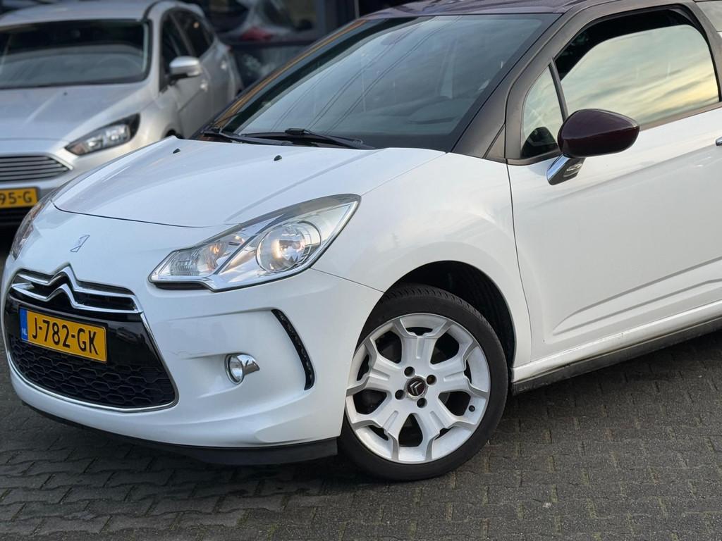 Citroen DS3 1.6 So Chic STLVRM/CRUISE/AIRCO/PDC.APK 16-8-25/, Voorwielaandrijving, Euro 5, Zwart, Leder en Stof