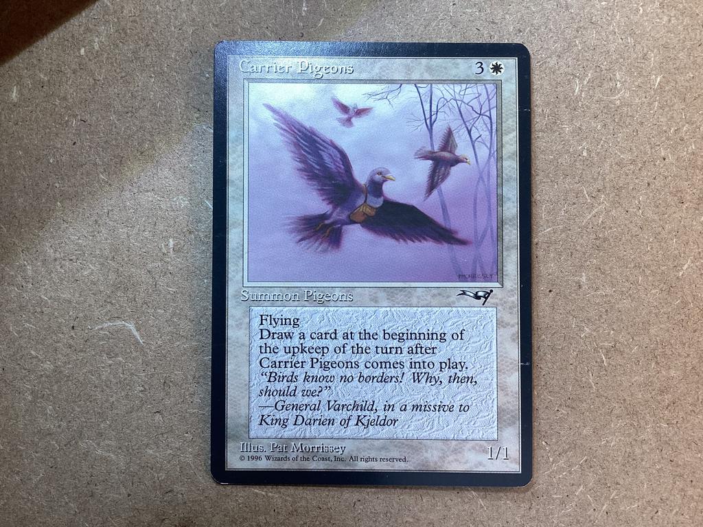 1x Carrier Pigeons (v1) (Near Mint), Ophalen of Verzenden, Zo goed als nieuw, Losse kaart