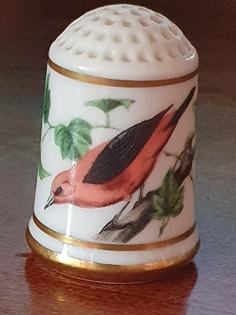 Vingerhoedje Franklin Mint Vogel, Ophalen of Verzenden, Zo goed als nieuw, Porselein, Nederland