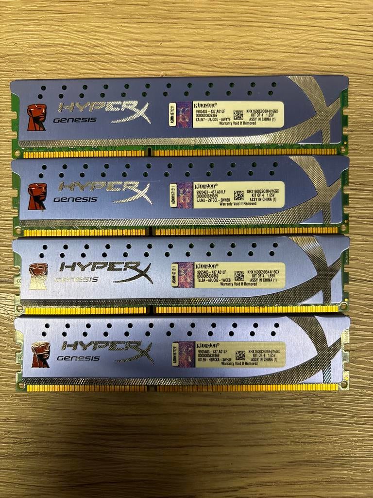 Kingston HyperX Genesis DDR3 RAM - 16GB Kit (4x4GB), Computers en Software, RAM geheugen, Gebruikt, DDR3, Ophalen of Verzenden