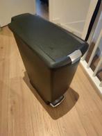 Simplehuman kunstof pedaal prullenbak softclose 45 L zwart, Ophalen, Zo goed als nieuw, Kunststof, Minder dan 50 cm