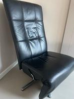 Edward Schilling relax fauteuil - Zwart leer, Ophalen, Gebruikt, 100 tot 125 cm, Leer