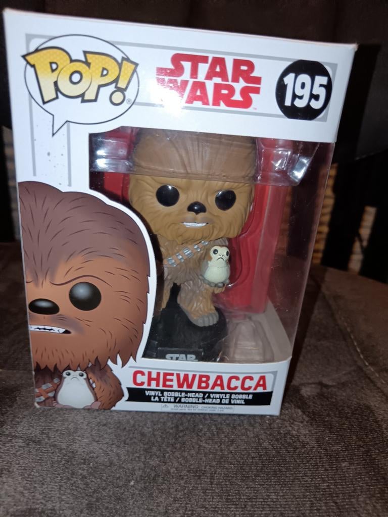 Funko Pop! Star Wars Chewbacca met Porg #195, Ophalen of Verzenden, Nieuw