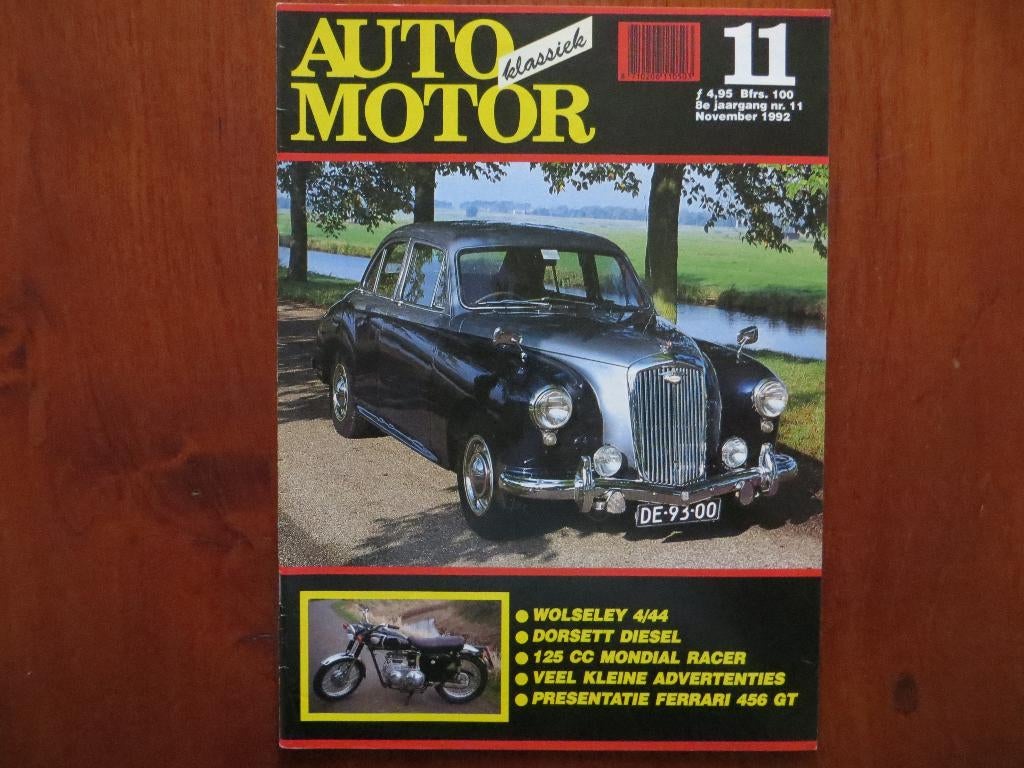 Auto Motor Klassiek 11 1992 Wolseley 4/44, Dorsett, Ferrari, Ophalen of Verzenden, Nieuw, Ferrari