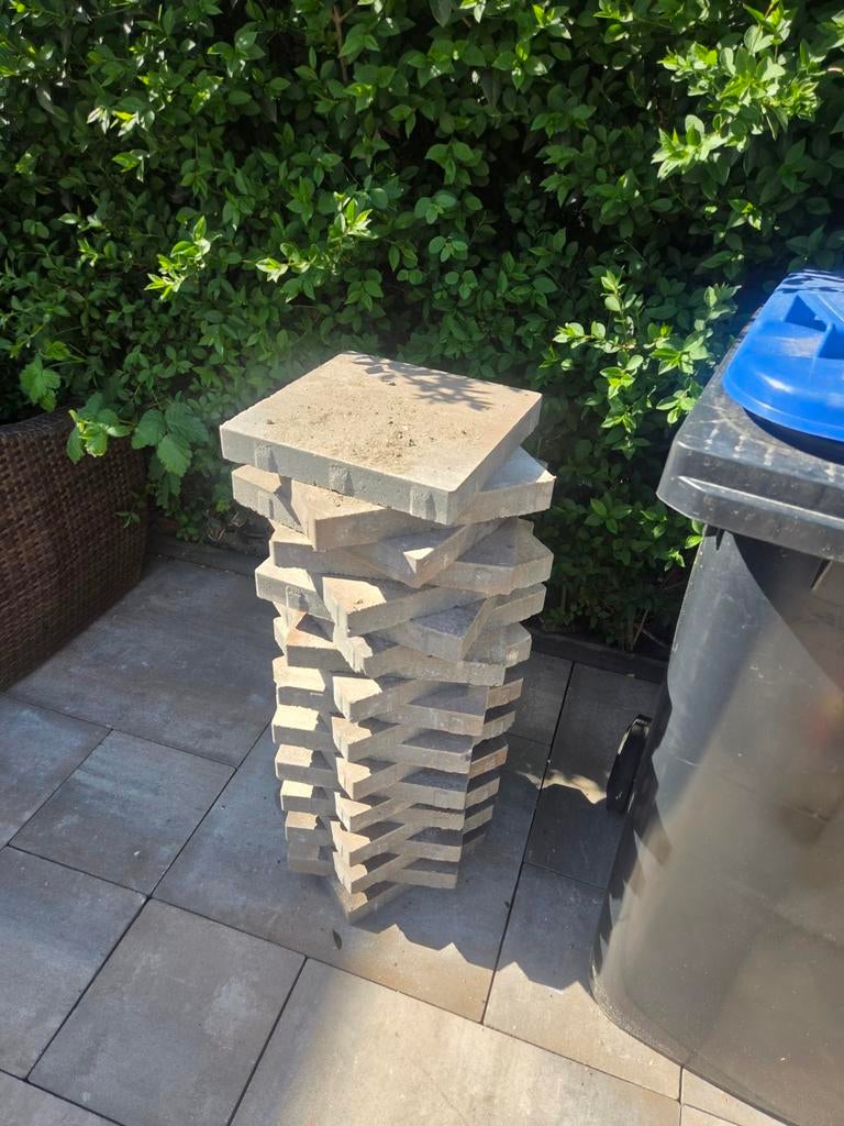 30x30 Terrastegels - 78 stuks, Tuin en Terras, Tegels en Klinkers, Ophalen, Gebruikt, 5 tot 10 m², Beton