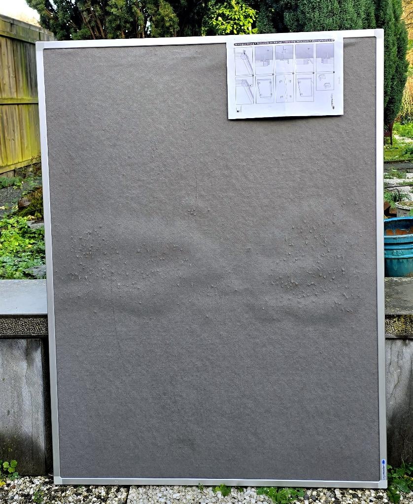 Prikbord LegaMaster grijs 120 x 90 cm, Huis en Inrichting, Woonaccessoires | Memoborden, Ophalen, Gebruikt, Prikbord