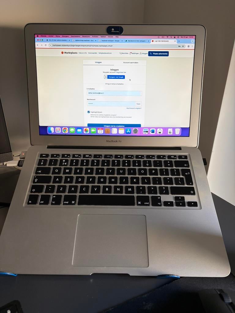 Mackbook air 2015 te koop!, Computers en Software, Apple Macbooks, Qwerty, 13 inch, Minder dan 2 Ghz, Ophalen of Verzenden