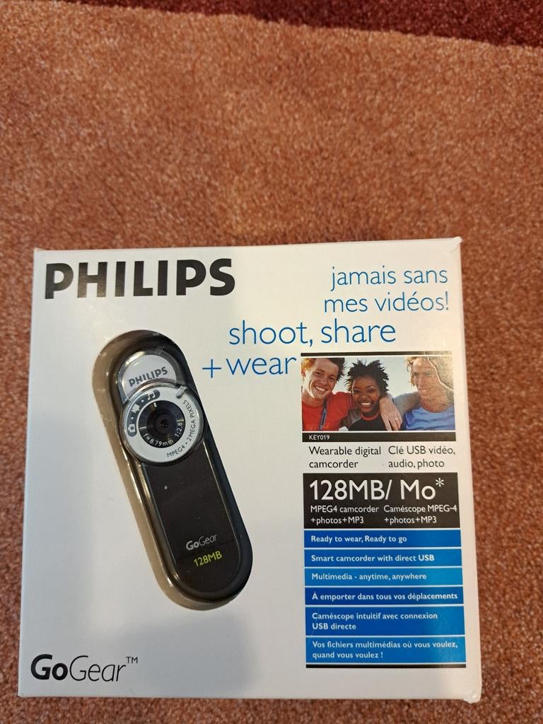 Philips GoGear Cam 128MB - Draagbare Videocamera nieuw, Ophalen