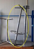 onderstel statafel met voetsteun, verchroomd, Ophalen, Gebruikt