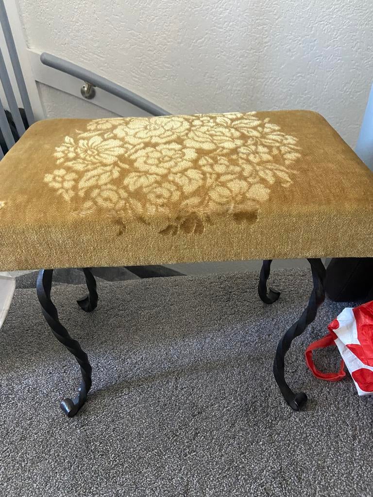 Voeten bankje retro, Ophalen, Zo goed als nieuw, Rechthoekig, 125 cm of meer