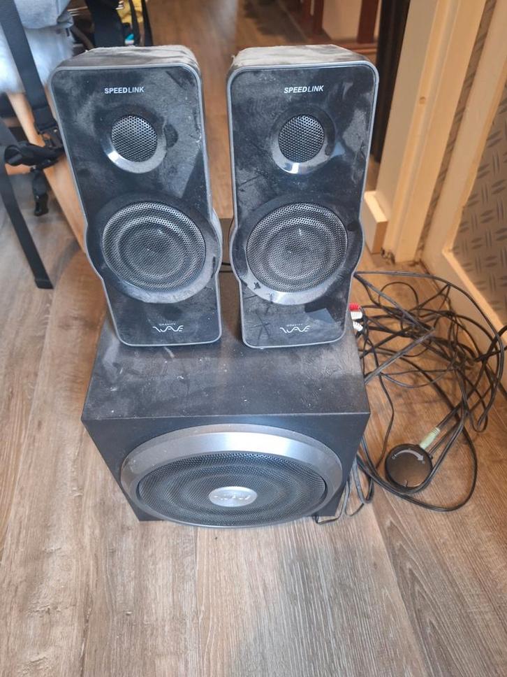 GravityWave 2.1 Speakerset met Subwoofer., Audio, Tv en Foto, Luidsprekers, Gebruikt, Complete surroundset, Minder dan 60 watt