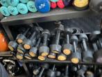 20 x 2 kg rubberen dumbbells reebok gewichten, Dumbbell, Gebruikt, Gewichten, Ophalen of Verzenden