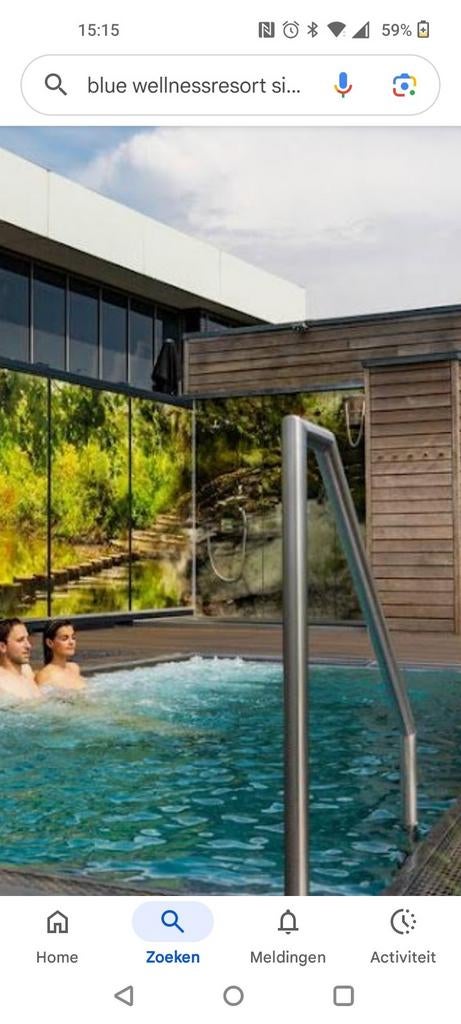 Sauna  blue Wellness Sittard dagentree voor twee personen., Ophalen of Verzenden, Nieuw, Complete sauna