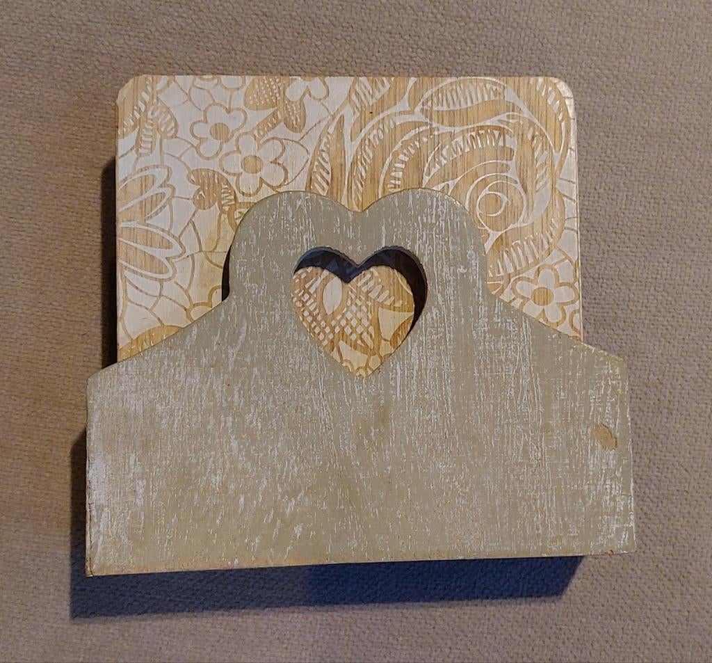 Onderzetters 6 stuks in houder, Ophalen of Verzenden, Gebruikt, Glas of Kopje