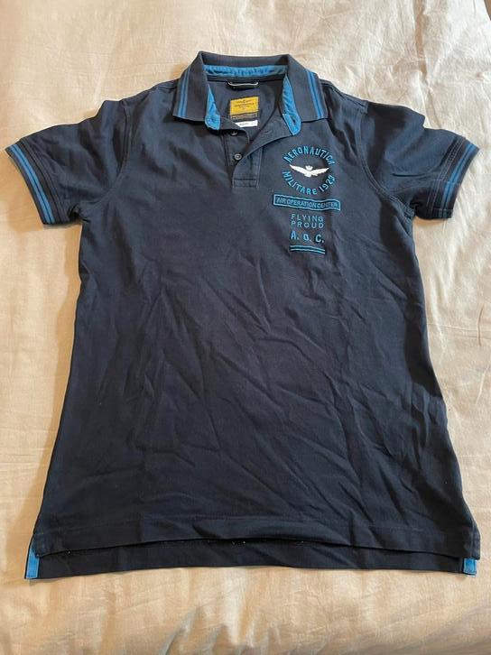 Aeronautica Militare Poloshirt Maat M - Z.G.A.N., Ophalen of Verzenden, Zo goed als nieuw, Maat 48/50 (M), Blauw