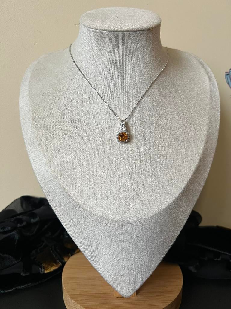 Citrien topaas hanger geluk voorspoed love welvaart, Geel, Nieuw, Ophalen of Verzenden, Met edelsteen