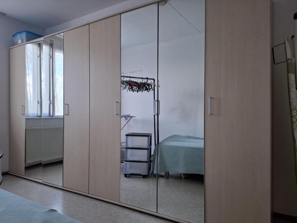 2 Kledingkasten met spiegeldeuren, Huis en Inrichting, Kasten | Kledingkasten, Ophalen, Gebruikt, 100 tot 150 cm, 200 cm of meer