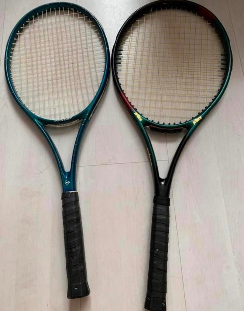 2 tennisrackets van Dunlop en Prince, L2, Gebruikt, Ophalen of Verzenden, Racket