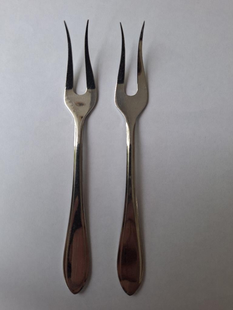 2 x vleesvork belegvork Gero Zilmeta 14,8 cm, Antiek en Kunst, Antiek | Bestek, Ophalen of Verzenden