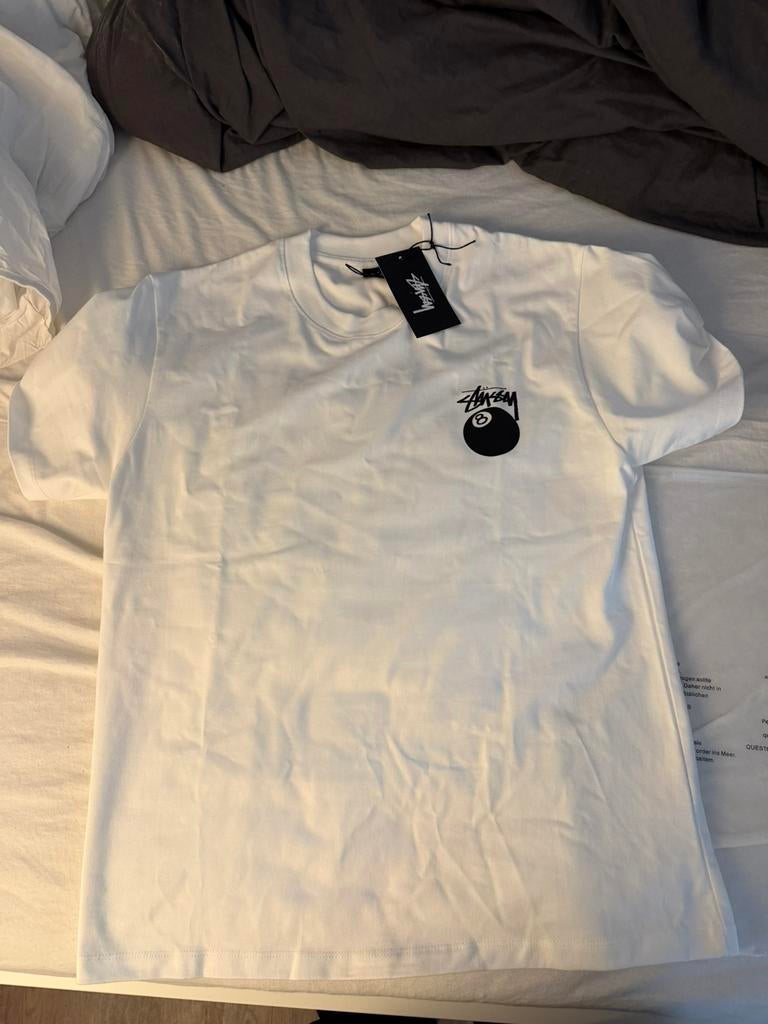 Stussy 8 ball shirt || Wit, Ophalen of Verzenden, Zo goed als nieuw, Maat 48/50 (M), Wit