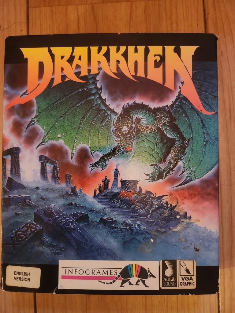 Drakkhen PC Golden Box Very Rare IBM Dual Format, Spelcomputers en Games, Gebruikt, 1 speler, Ophalen of Verzenden, Role Playing Game (Rpg)